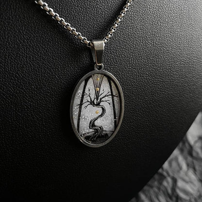 Handmade Painting Elements Necklace