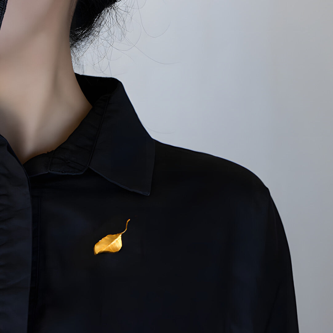 Autumn Leaves Silver Brooch