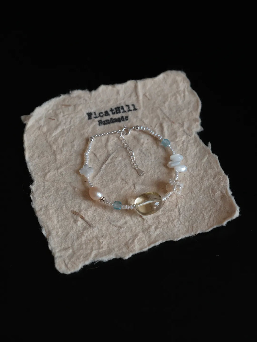 Sweet Dreams" Topaz, Citrine & Freshwater Pearl Bracelet FH1205TM