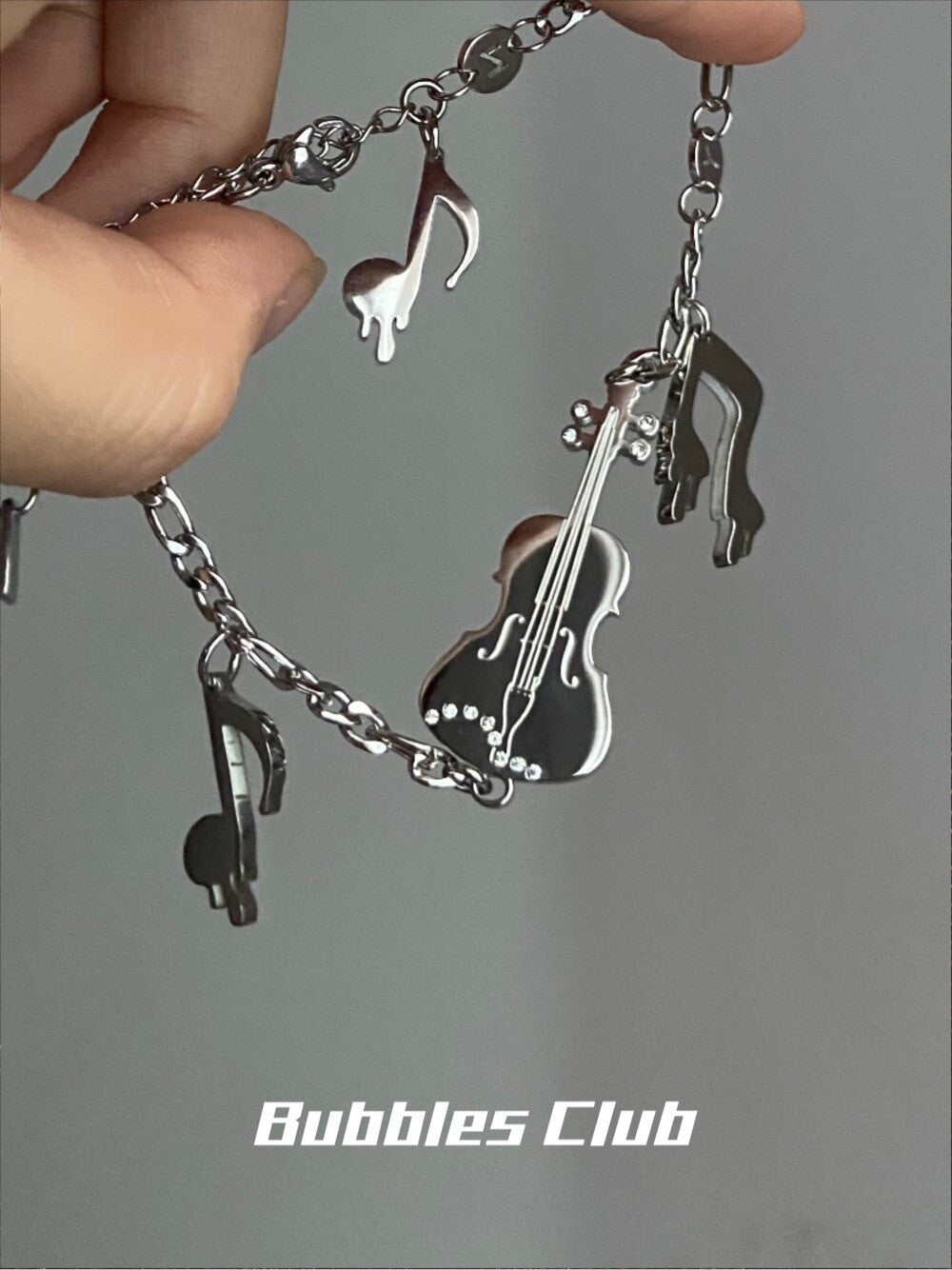 Winter Quartet Violin Cello Bracelet,Violin Bracelet Customized 2 Letters,Lumivault.