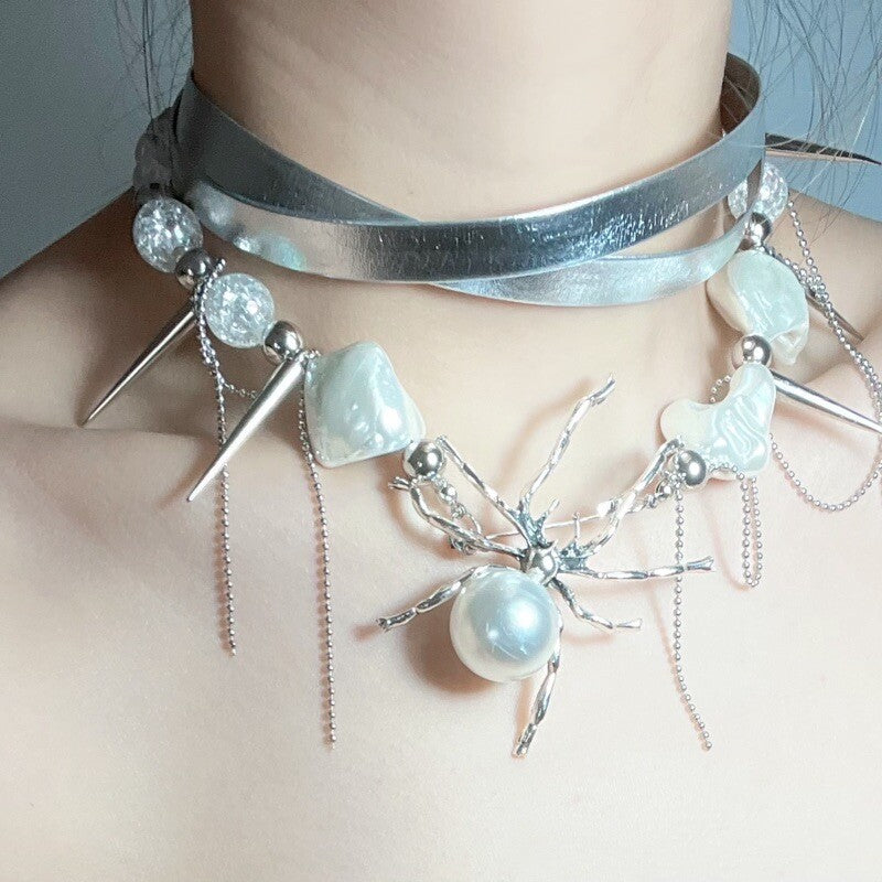 Spider Stacking Necklace,Lumivault.