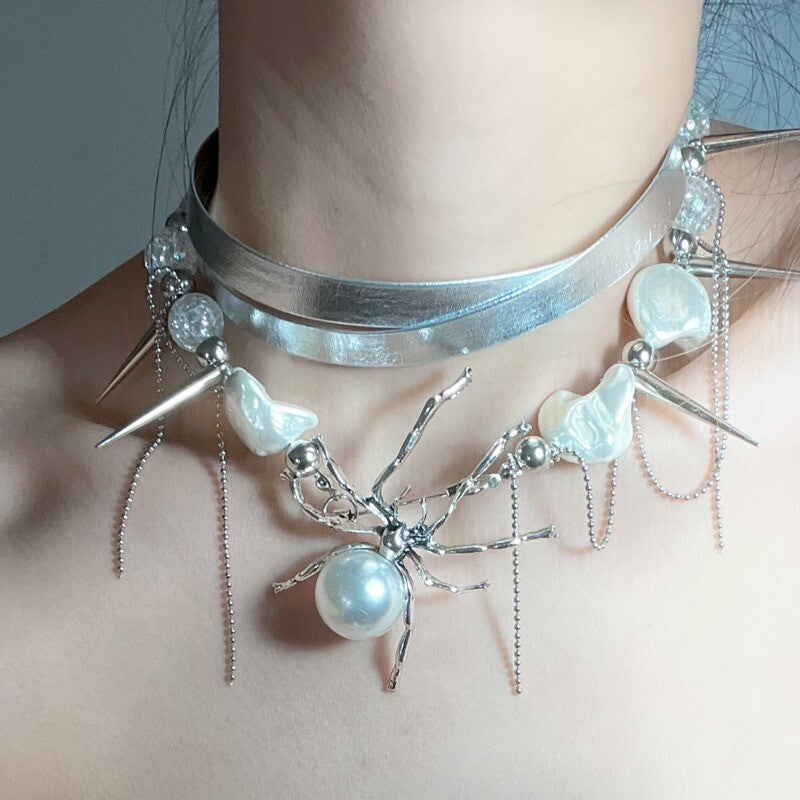 Spider Stacking Necklace,Lumivault.