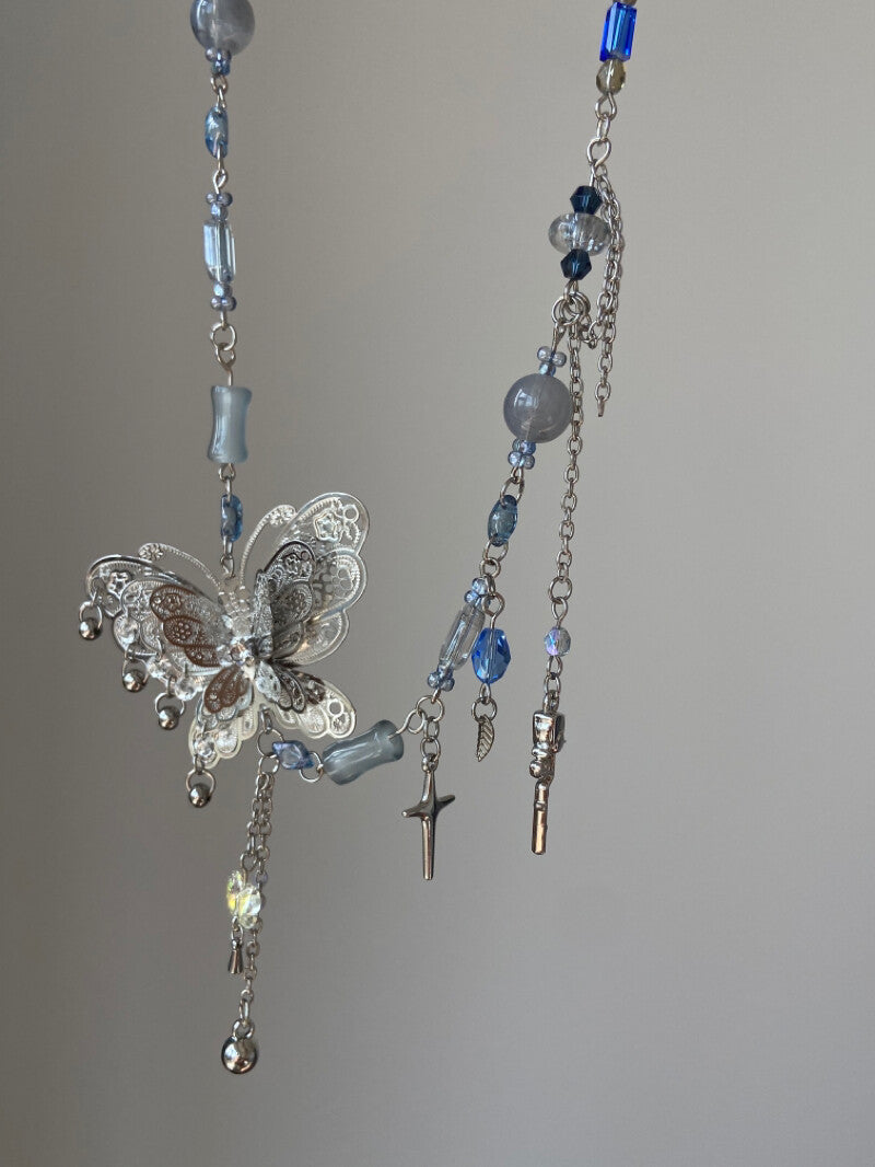 Butterfly Tassel Necklace,Lumivault.