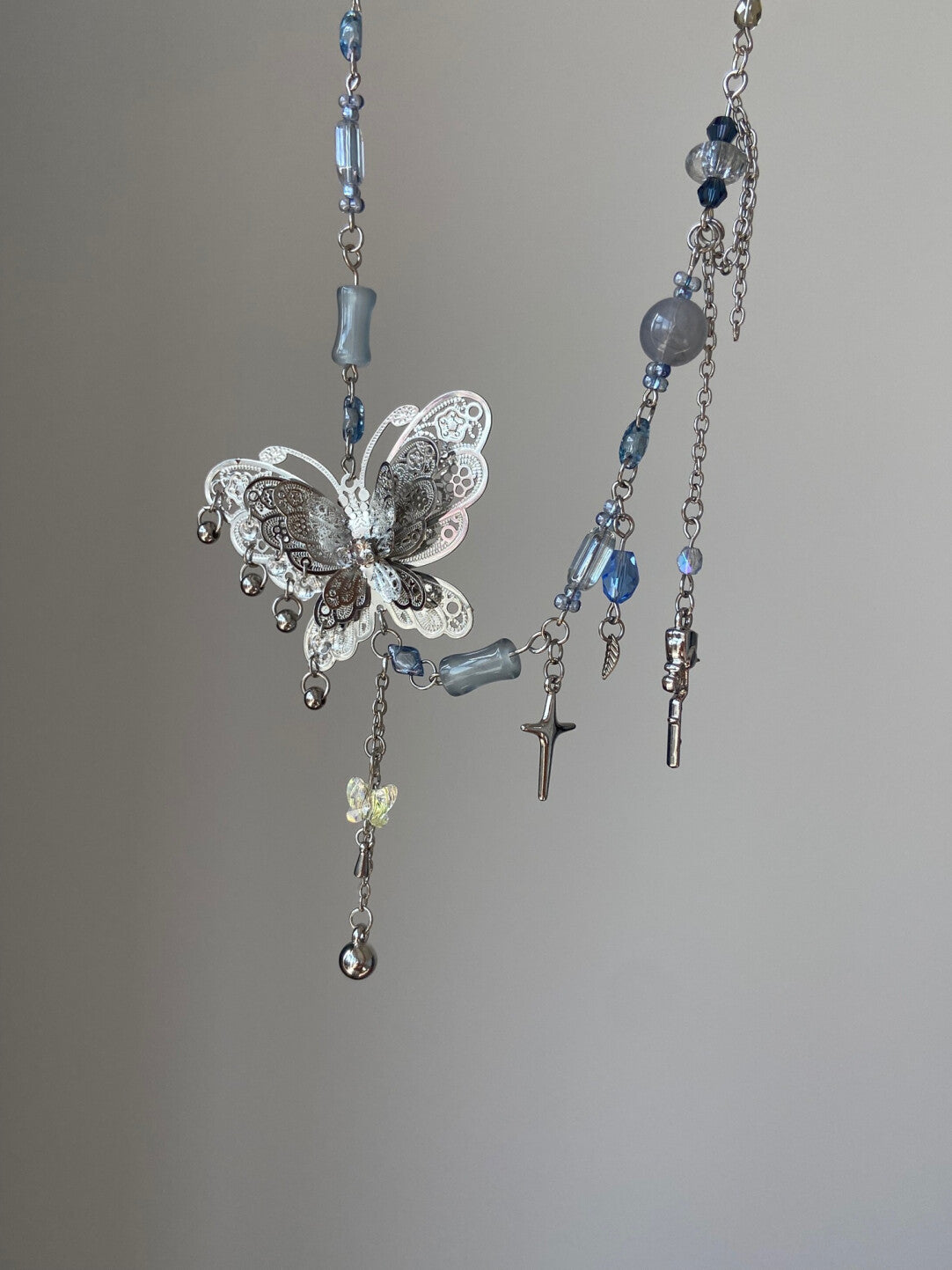 Butterfly Tassel Necklace,Lumivault.