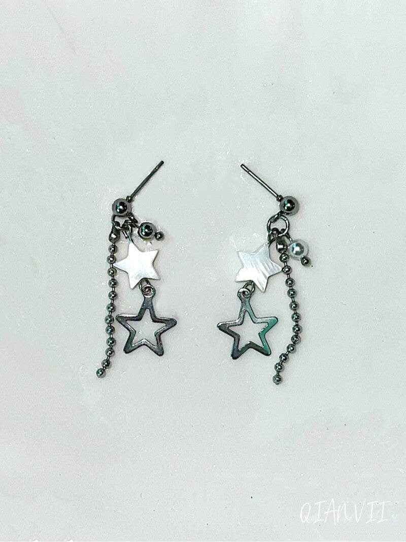 Hoshino Shell Star Titanium Steel Earrings,Lumivault.