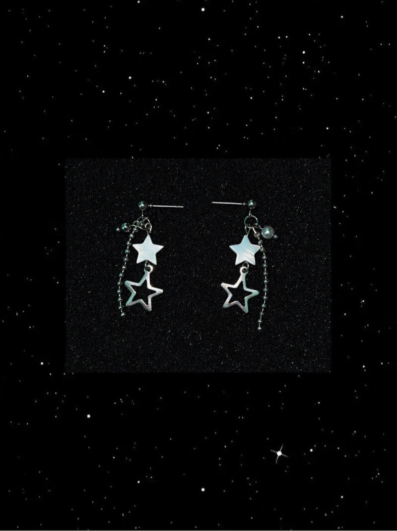 Hoshino Shell Star Titanium Steel Earrings,Lumivault.