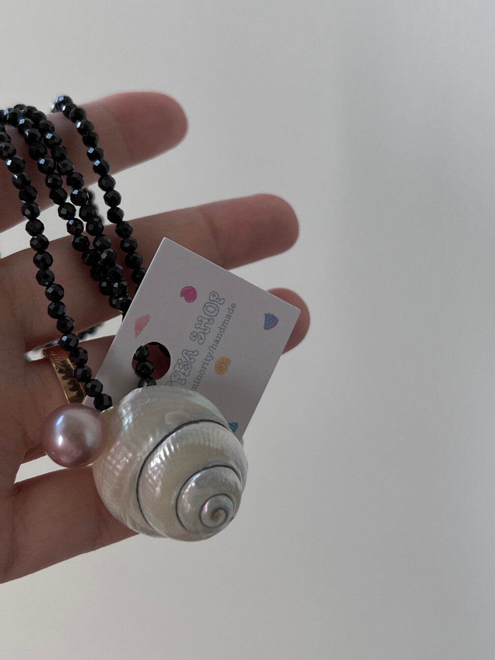 Handmade Conch Beaded Necklace,60cm,Lumivault.