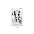 Red Sun Ripples Acrylic Earrings,Studs,Lumivault.