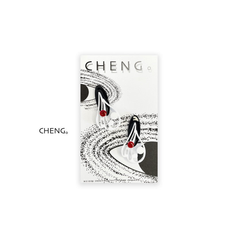 Feather Drop Acrylic Earrings