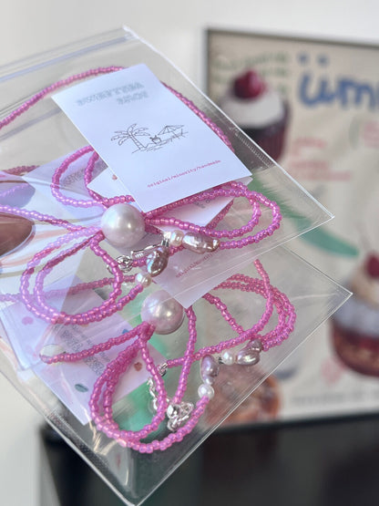 Handmade Edison Pearl Bow Beaded Necklace,Lumivault.