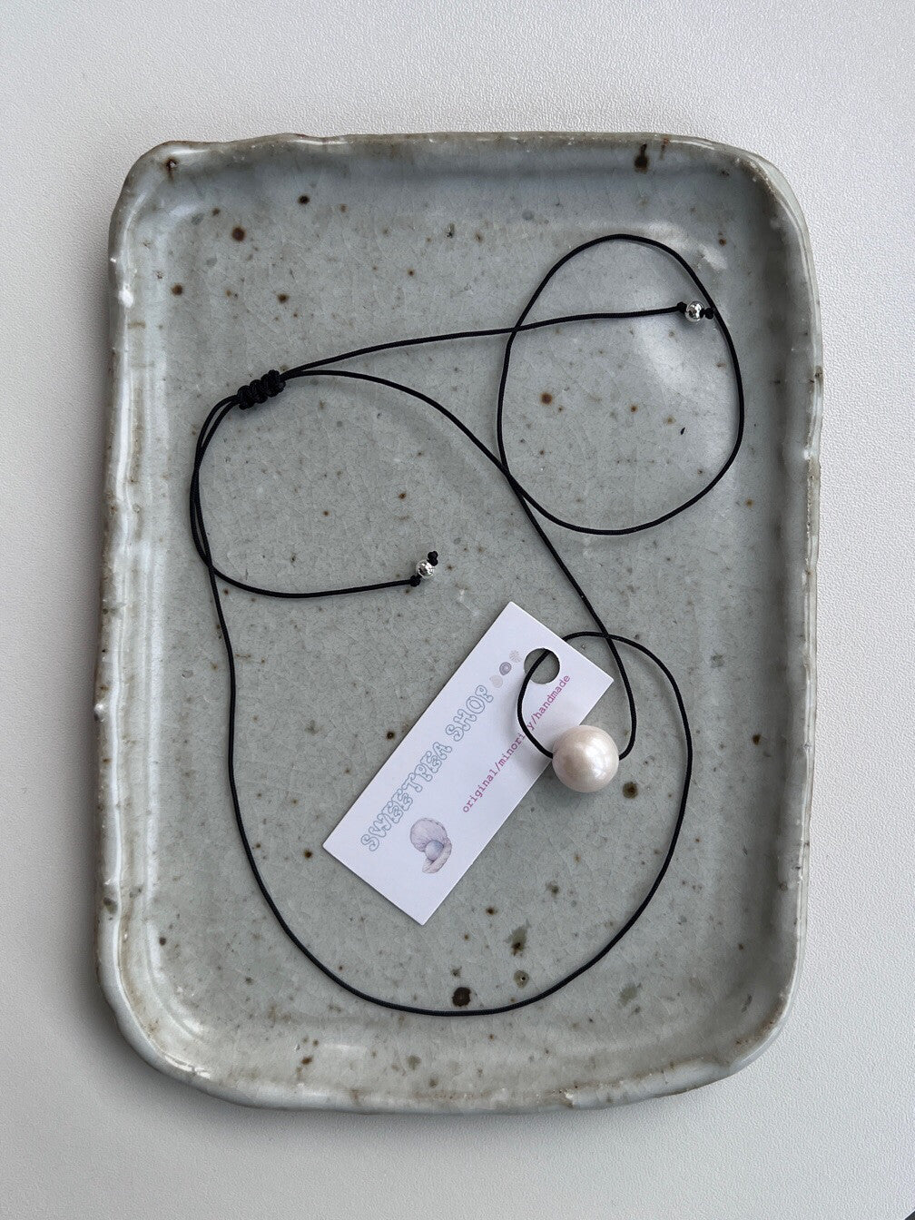 Handmade Edison Pearl Necklace,Black / 12-13mm,Lumivault.