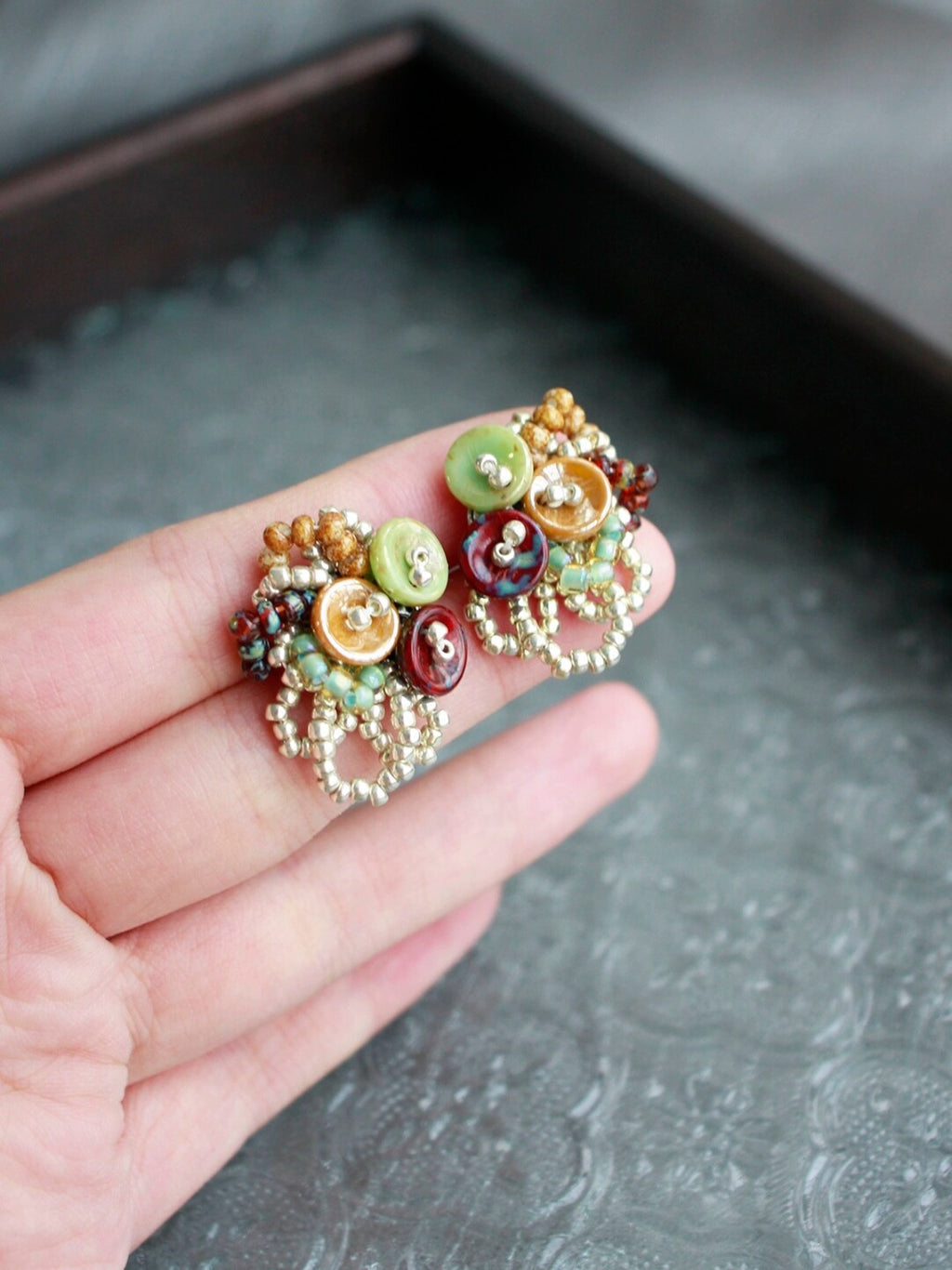 Vintage Paradise Beaded Earrings,Lumivault.