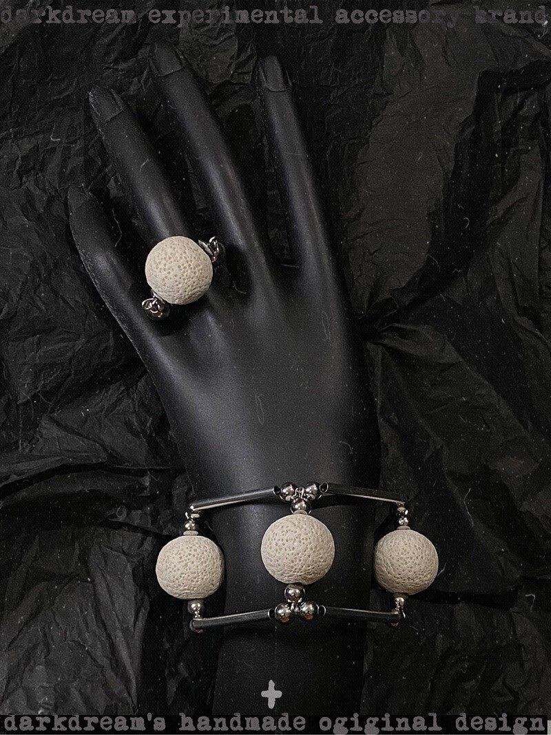 Gothic Tribal Bracelet Ring,Beige Bracelet,Lumivault.
