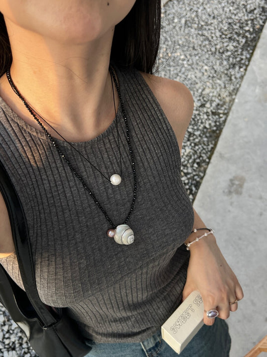 Handmade Conch Beaded Necklace,Lumivault.