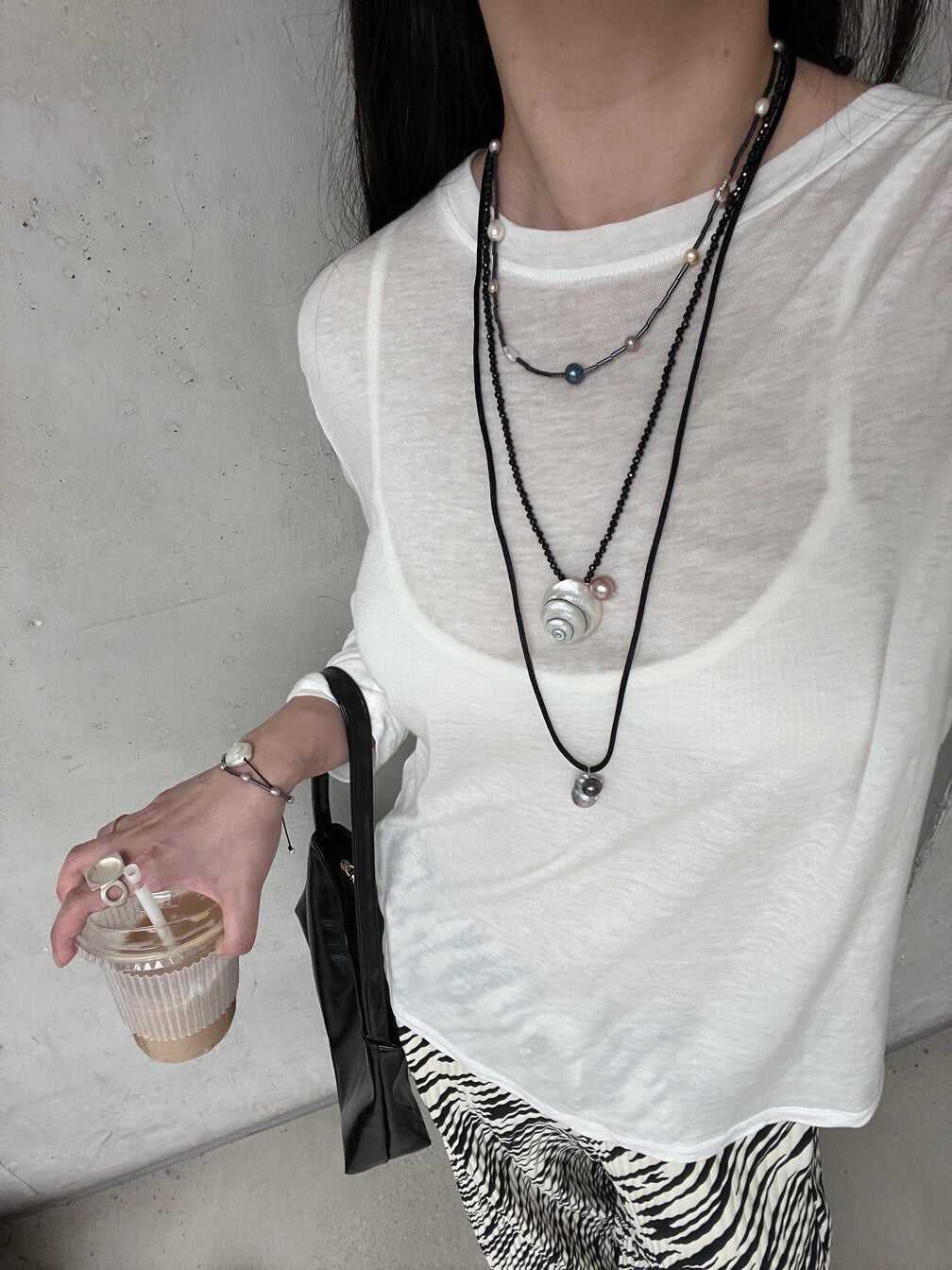 Handmade Conch Beaded Necklace,Lumivault.