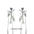 Handmade Clay Bellflower Pearl Earrings,Lumivault.