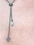 Minimalist Star Necklace,Light Blue Star,Lumivault.