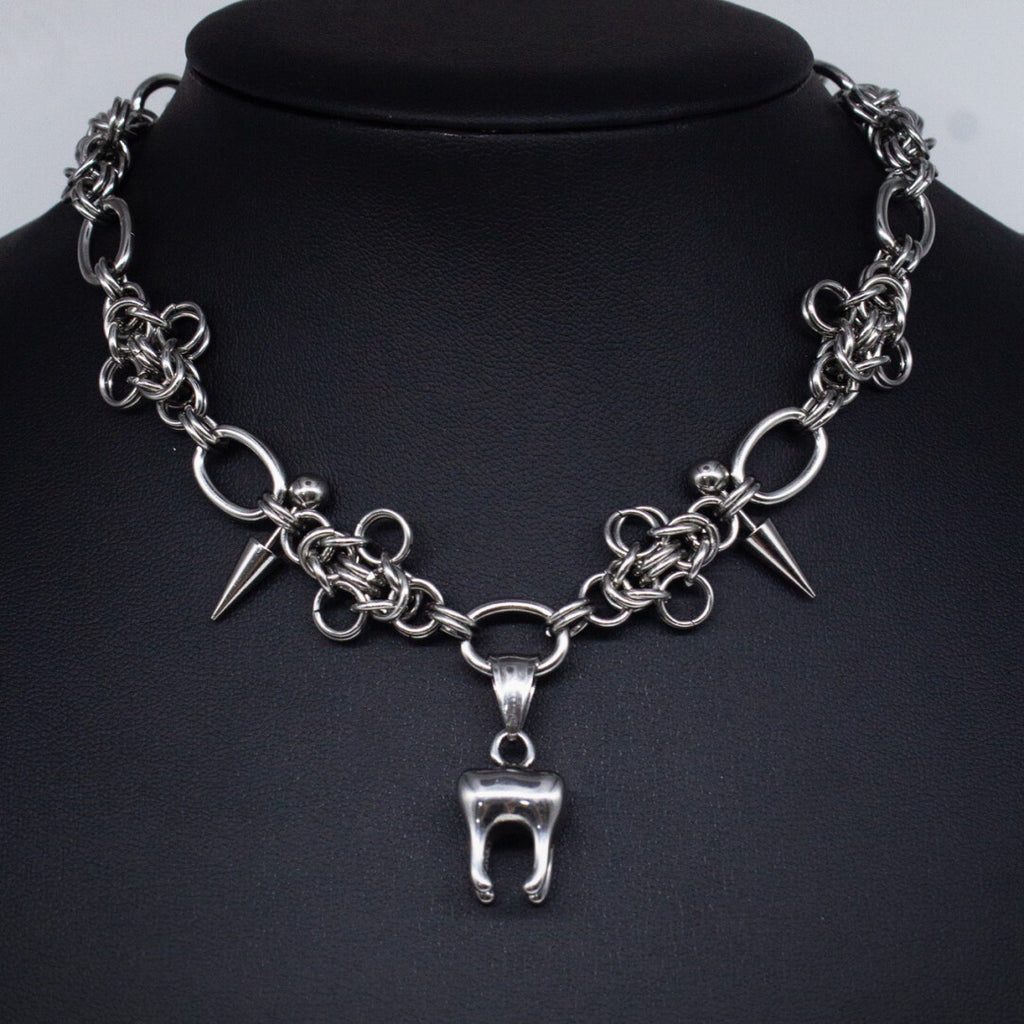 Tooth Titanium Steel Necklace,Lumivault.