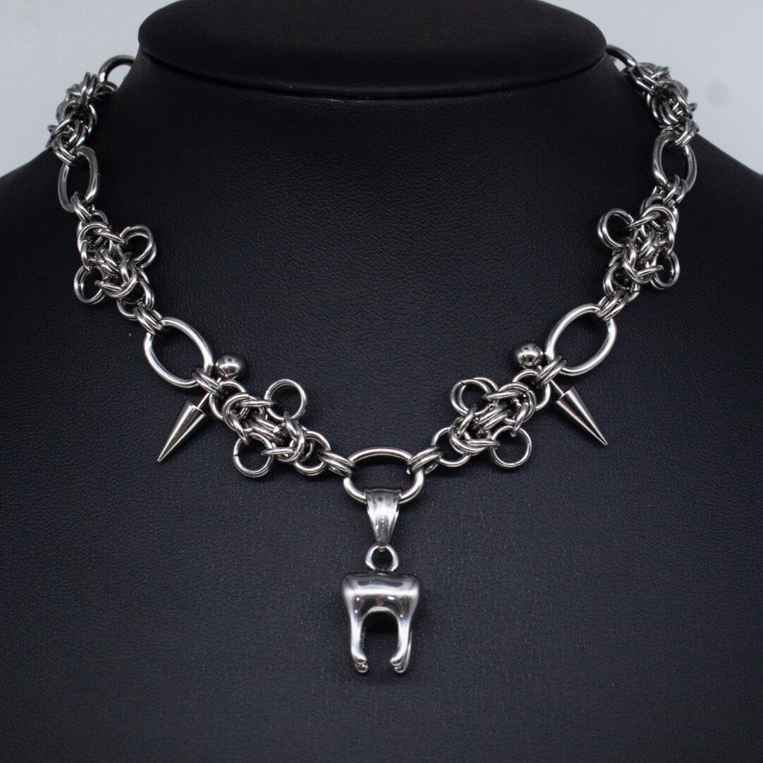 Tooth Titanium Steel Necklace,Lumivault.