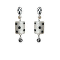 Handmade Clay Tile Polka Dot Earrings,Studs,Lumivault.