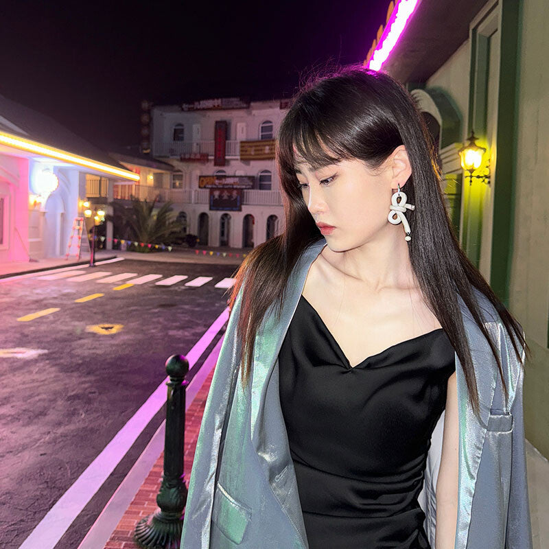 Handmade Clay Bow Earrings,Lumivault.