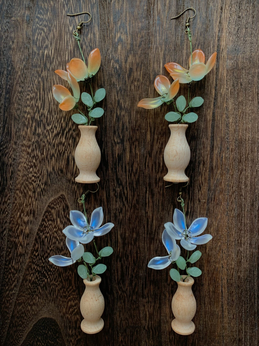 Osmanthus and Moonlight Earrings,Lumivault.