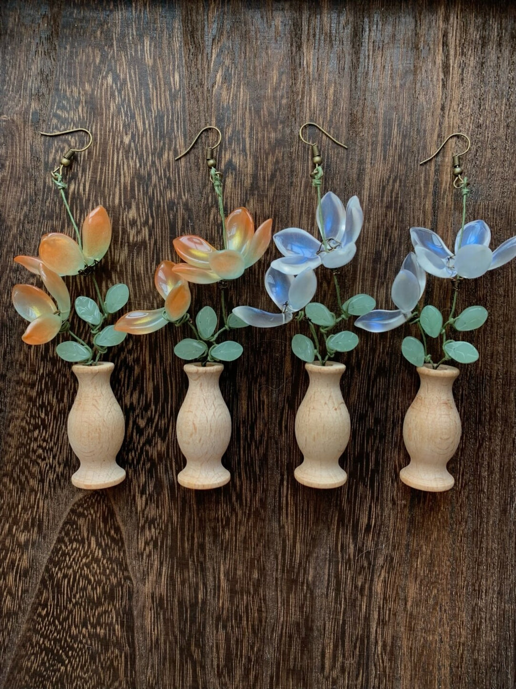 Osmanthus and Moonlight Earrings,Lumivault.