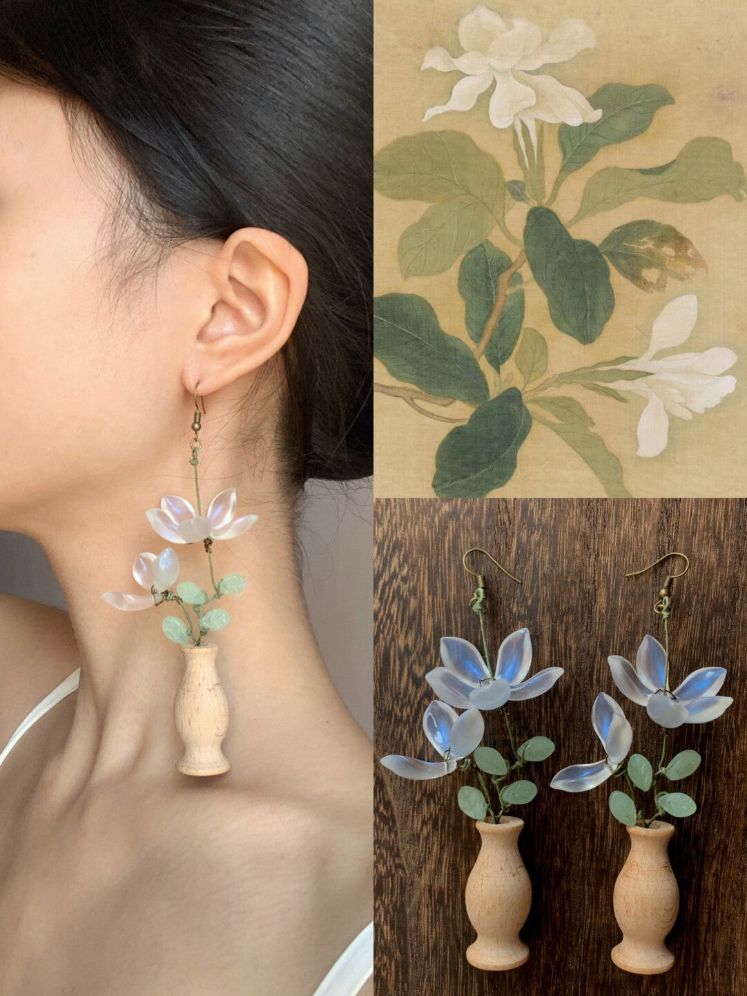 Osmanthus and Moonlight Earrings