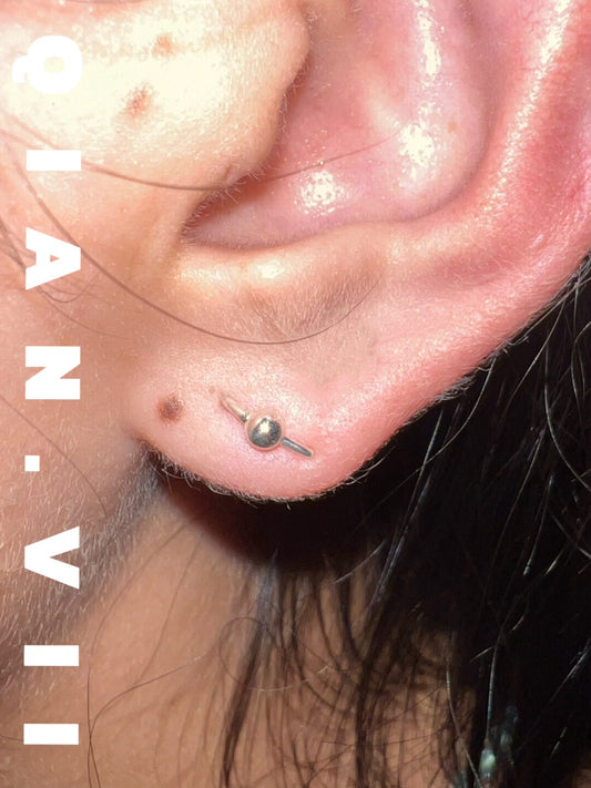 Handmade Silver Single Earring - Lumivault