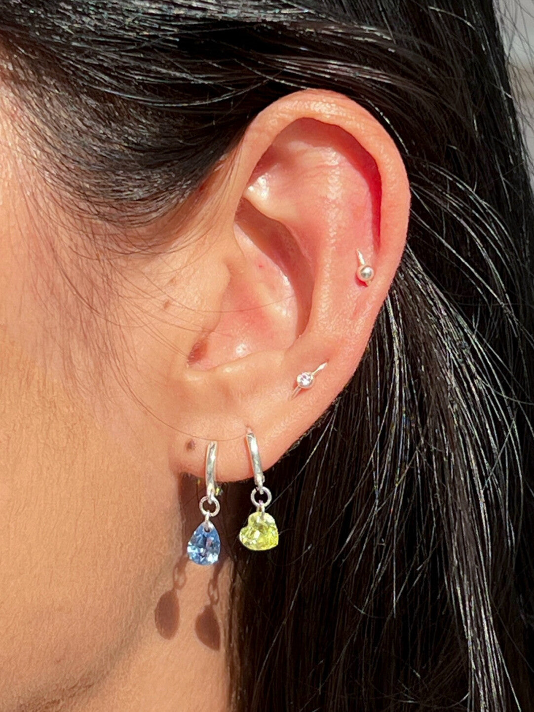 Flash Diamond Silver Single Earring,Lumivault.