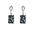 Handmade Clay Cicada Wing Lace Earrings,Black,Lumivault.