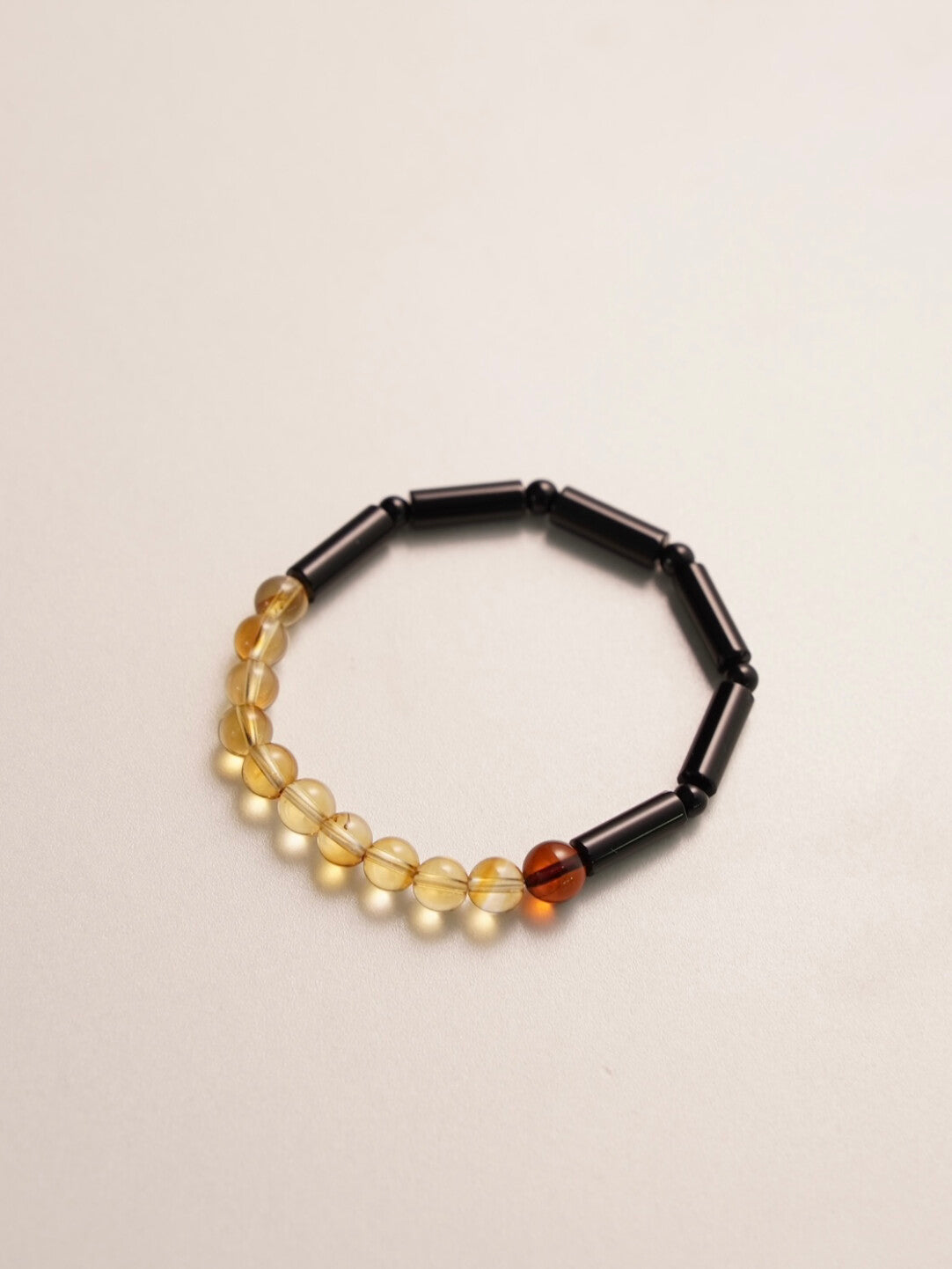 Citrine Tiger Eye Silver Beaded Bracelet - Lumivault