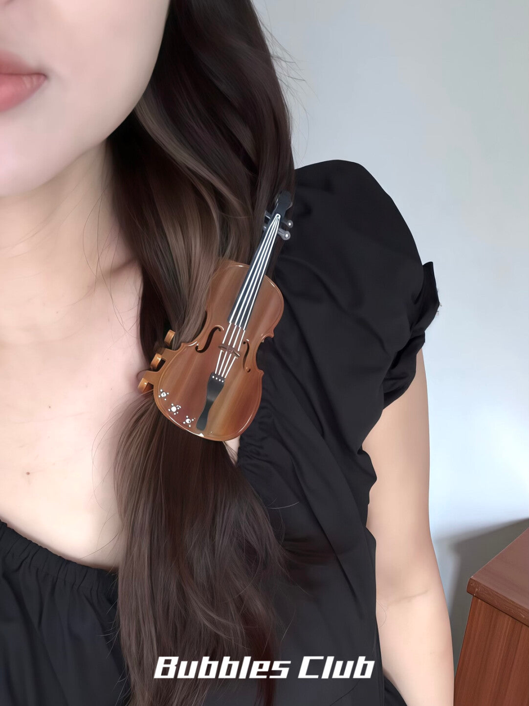 Sunset Violin Hair Clip