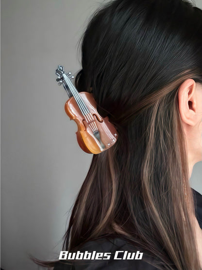 Sunset Violin Hair Clip