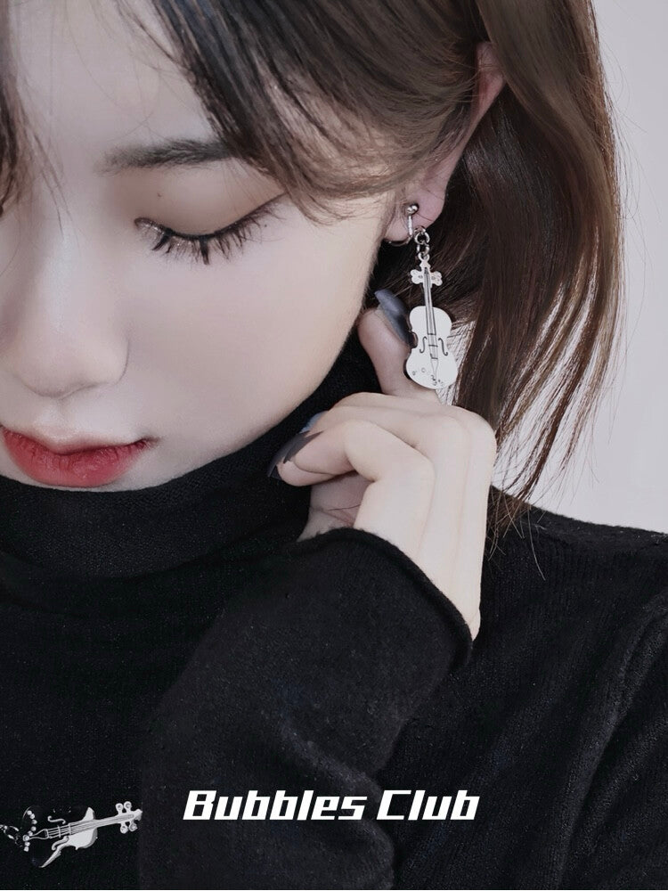 Violin Cello Earrings,Lumivault.