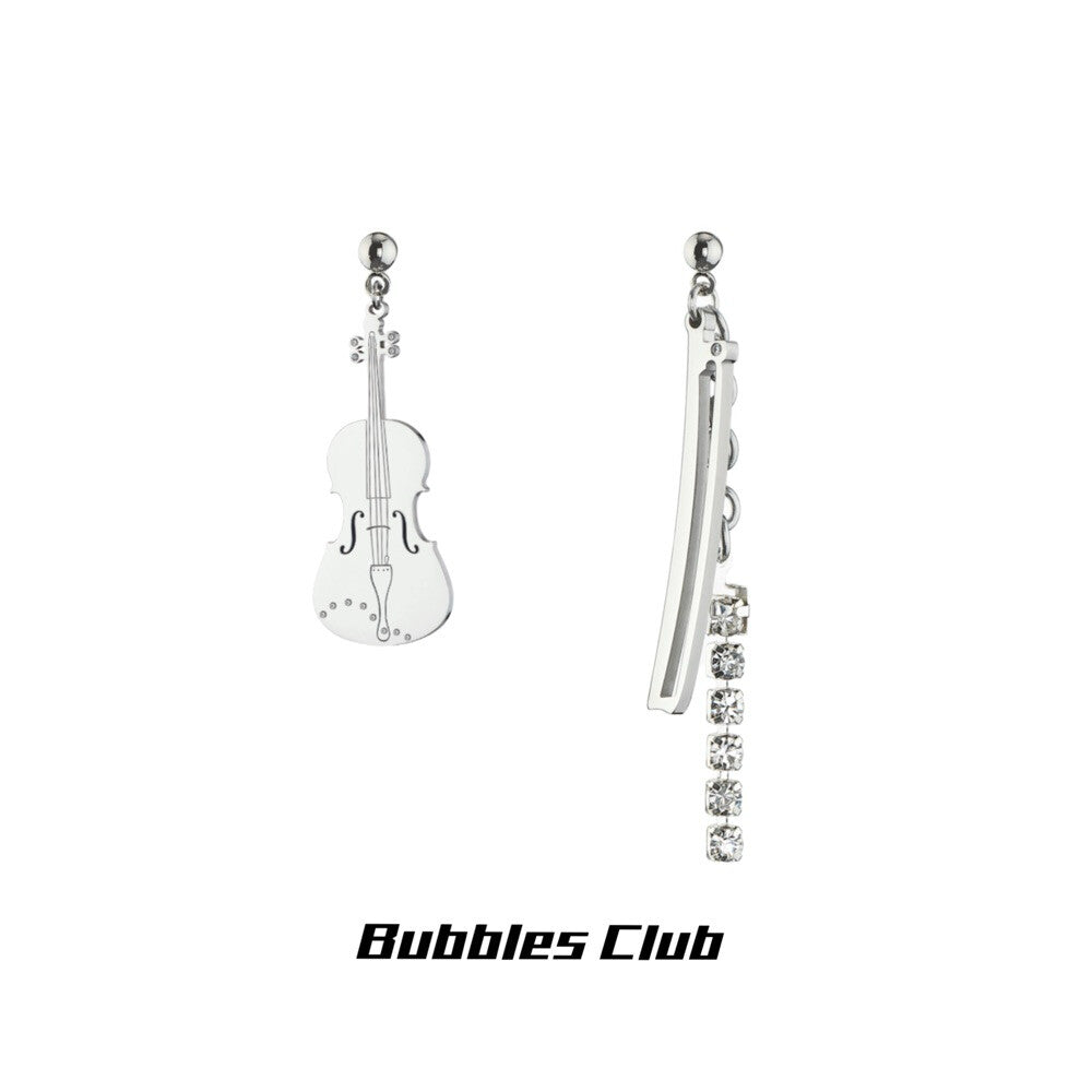 Violin Cello Earrings,[Violin x Bow] Clips,Lumivault.