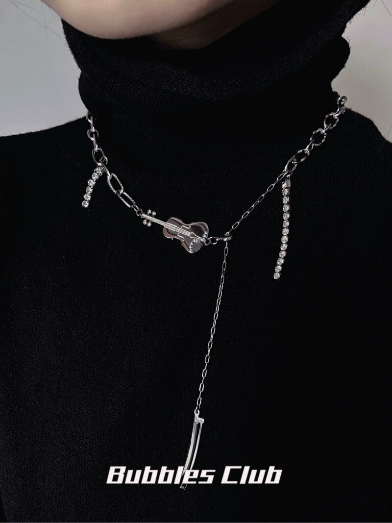 Violin Cello Earrings,[Violin] Necklace,Lumivault.