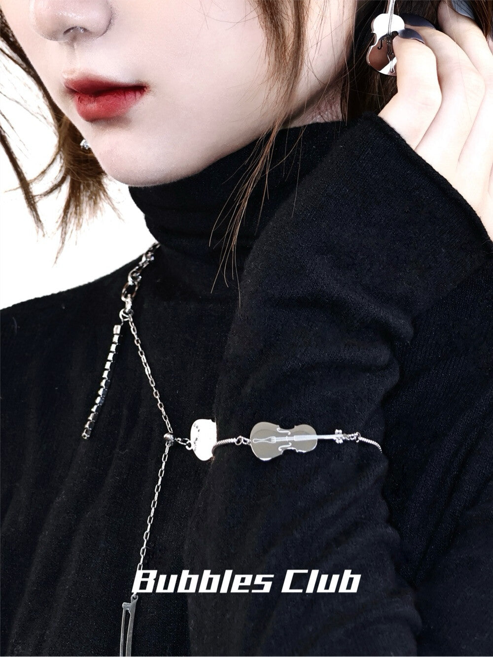Violin Cello Earrings,[Cello] Bracelet,Lumivault.