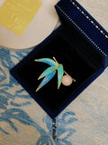 Parrot Feather Sunstone Brooch,Lumivault.