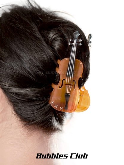 Sunset Violin Hair Clip