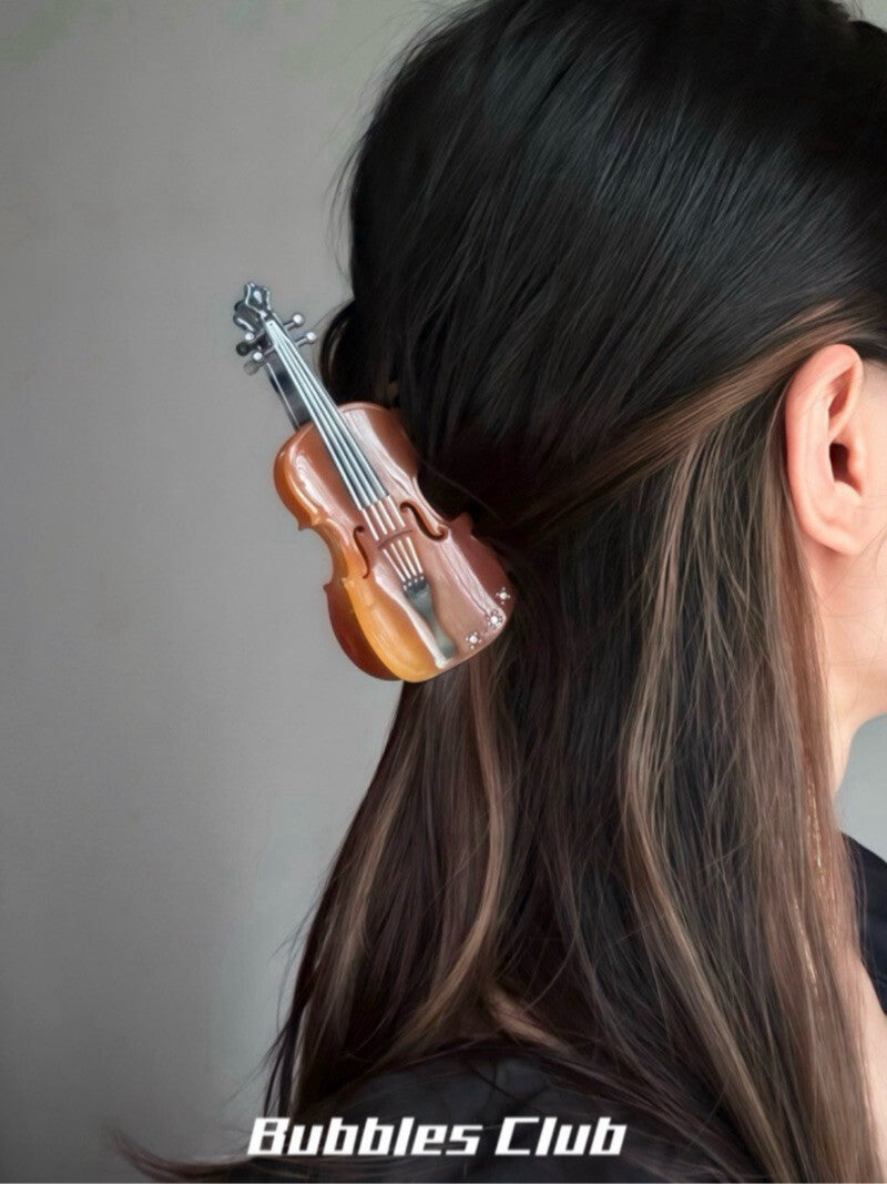 Sunset Violin Hair Clip,Lumivault.