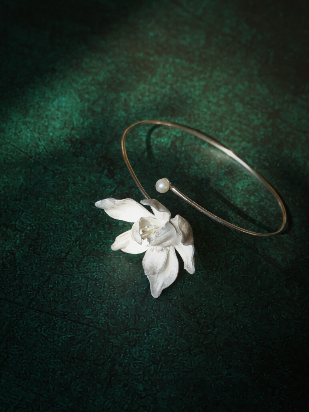 Magnolia Leather Shadow Puppet Bracelet,Lumivault.
