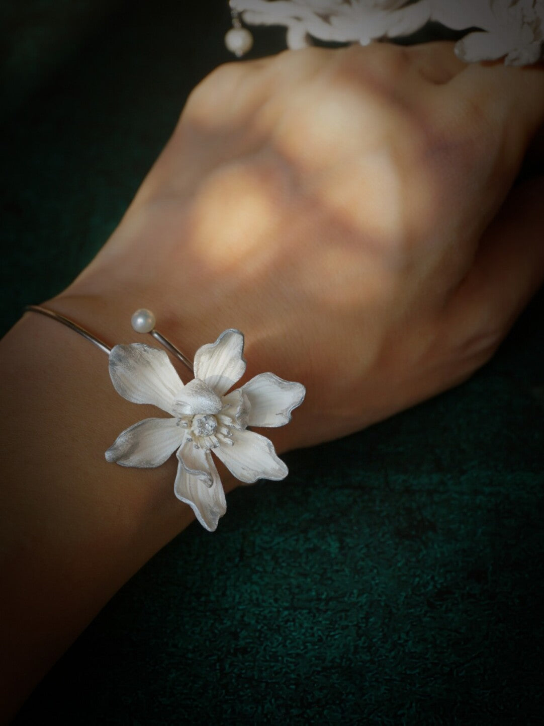 Magnolia Leather Shadow Puppet Bracelet,Lumivault.