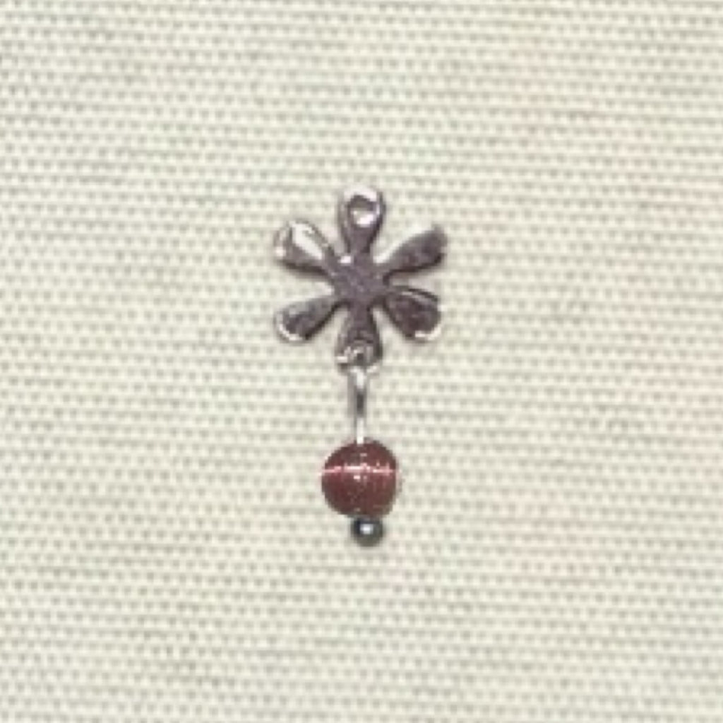 Flower Silver Cat's Eye Earrings Necklace,Brown / A Pair of Stud Earrings,Lumivault.