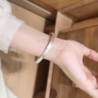 Chinoiserie Simple Silver Bracelet