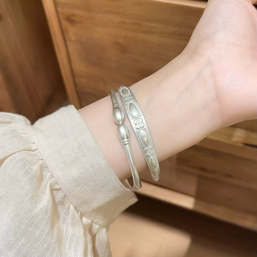 Garlic Bubble Beads Silver Bracelet,Lumivault.