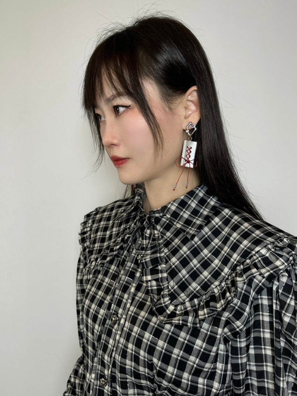 Handmade  Clay Straps Long Earrings,Lumivault.