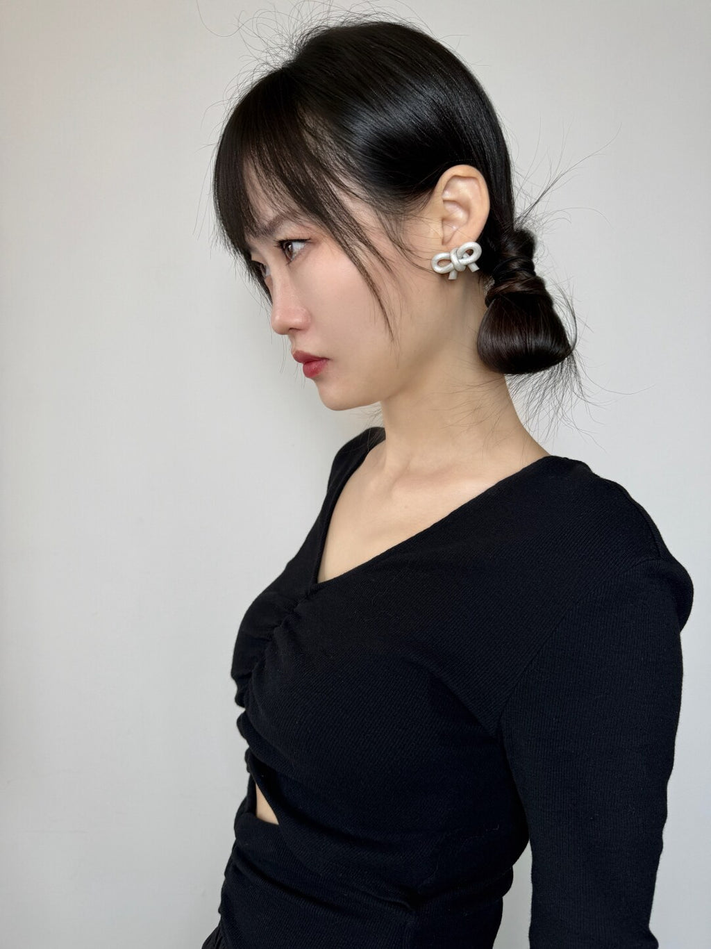 Handmade Small Bow Earrings,Lumivault.