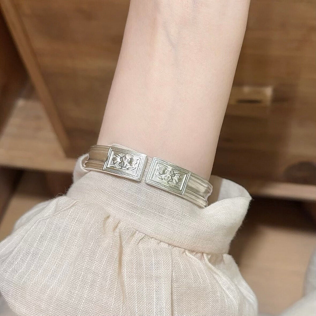 Orchid Silver Bracelet,Lumivault.