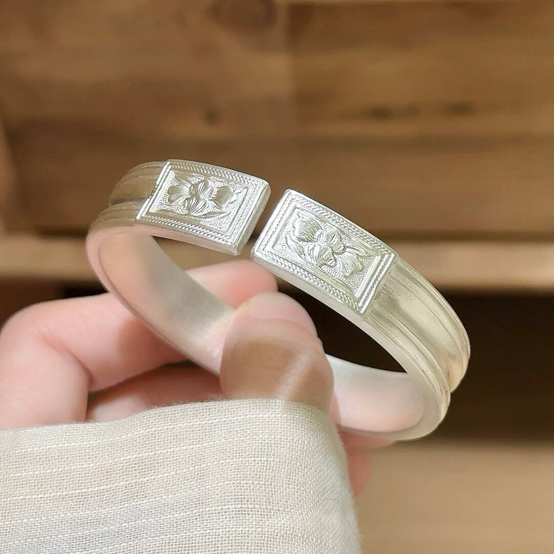 Orchid Silver Bracelet